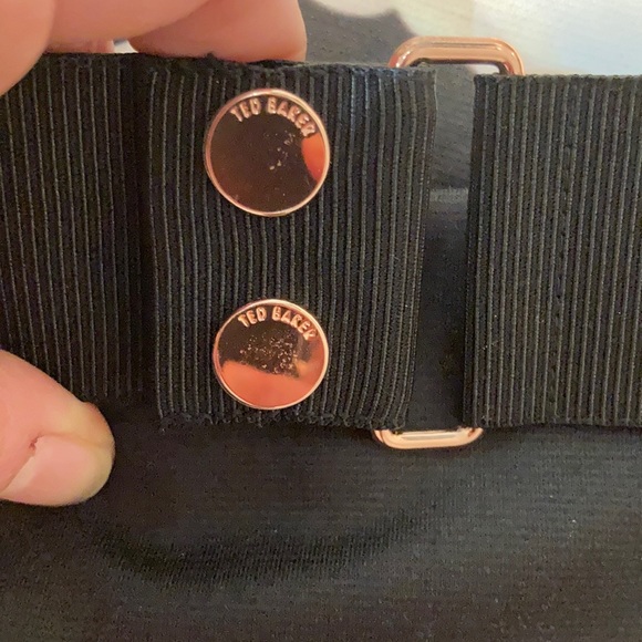 TED BAKER Gilanno Magnificent V neck Bodycon Dress Black Size 3 - Picture 7 of 9